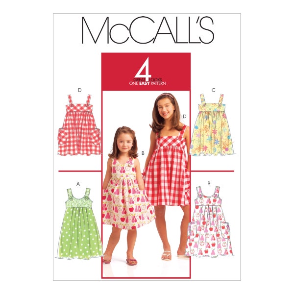 McCalls naaipatroon M5613 - jurk - bandjesjurk - kieljurk voor kinderen