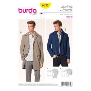 Burdaスタイルの裁縫パターン - コートとジャケット - No. 6932