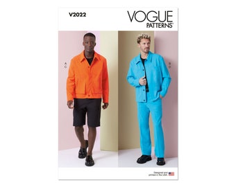 Vogue Schnittmuster V2022 - sportlicher Hosenanzug für Herren