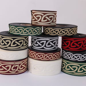 Medieval border, 1 m, Celtic knots, 19 mm, various colors image 1