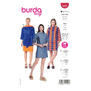 Burda Style Schnittmuster - Kleid - U-Bootausschnitt - Varianten - Nr.5925