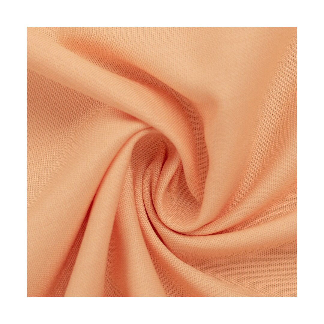 7.80EUR/ 1 M Cotton Fabric Uni Apricot Heather Etsy