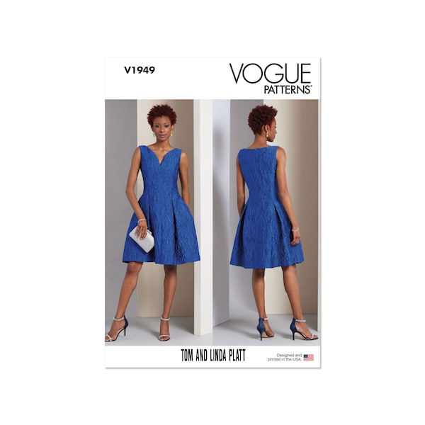 Vogue Schnittmuster V1949 - elegantes ärmelloses Kleid