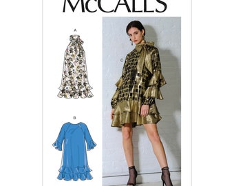 McCall's pattern M7995 - dress - flared - flounce - ruffles