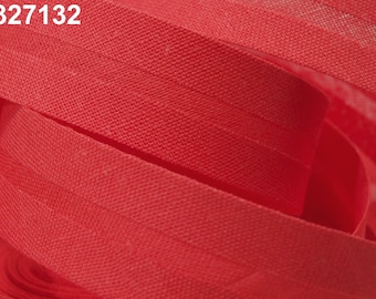 1.25EUR/meter, 3 m bias binding, cotton, 30 mm, red, 132