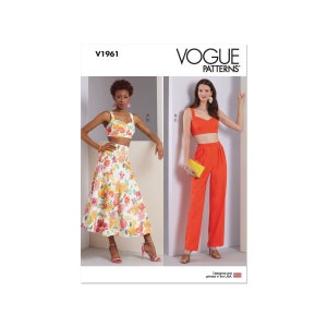 Vogue sewing pattern V1961 - pants, skirt, bustier