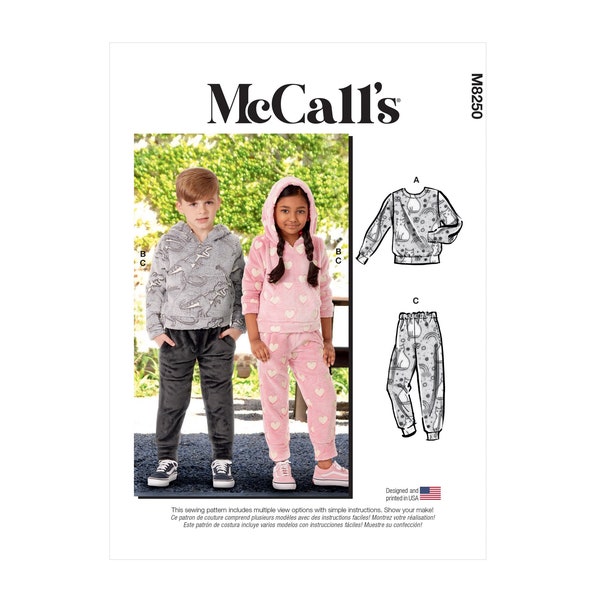 Wykrój McCalls M8250 - dres do joggingu - dziecięcy