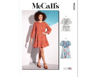 McCalls Sewing Pattern M8320 - Blouse or Dress with Pintucks