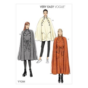 Vogue sewing pattern V9288 - Cape - Cloak - Coat