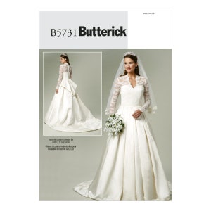 Butterick naaipatroon - B5731 - dromerige trouwjurk met sleep