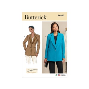 Butterick sewing pattern - B6960 - Women&#39;s blazer with lapel collar