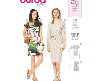 Burdastyle Cartamodello 5974 Per Donna - Cappotto E Giacca Taglio Dritto, Maniche Raglan, Tasche, Livello 3 (Avanzato), Taglie 34-44, Istruzioni In 6 Lingue
