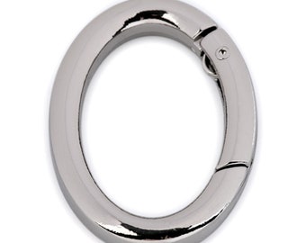 Anneau de sac - mousqueton - mousqueton ovale - 28 x 38 mm - couleurs variées