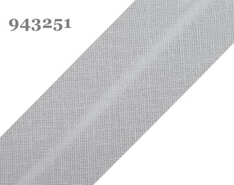 1.20EUR/meter , 3 m inclined tape, cotton, 30 mm, light grey