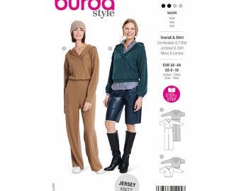 Burda Style naaipatroon nr. 5871 - overall en shirt - hoody - wikkeleffect
