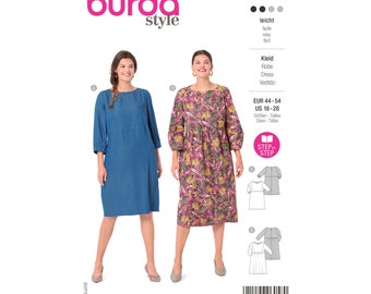 Burda Style sewing pattern No. 6058 - dress - loose fall - 3/4 long sleeves