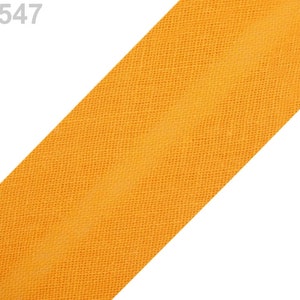 1.20EUR/m , 3m Schrägband, Baumwolle, 30mm, kürbisorange, 150547 Bild 1