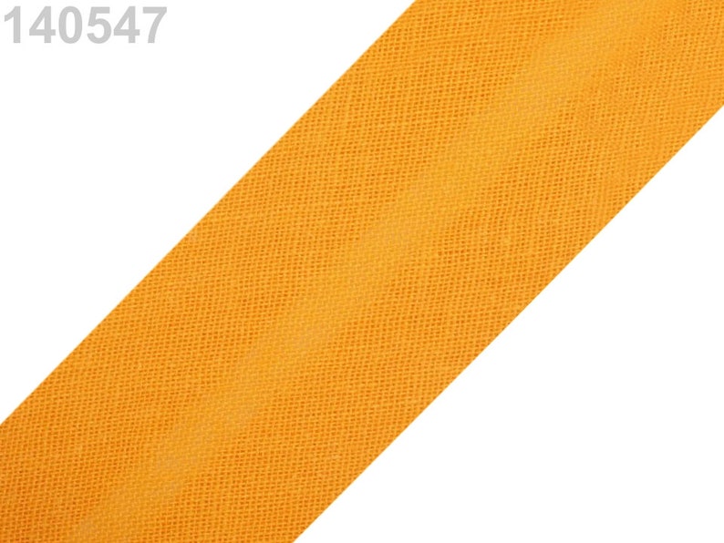 1.20EUR/m , 3m Schrägband, Baumwolle, 30mm, kürbisorange, 150547 Bild 1