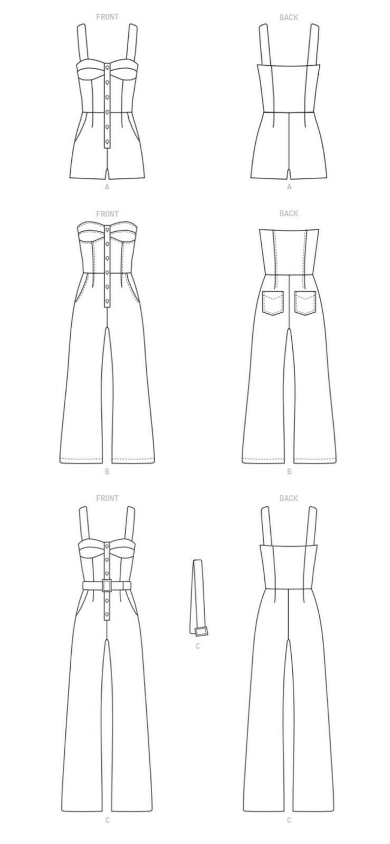 McCalls Sewing Pattern M8101 Jumpsuit Jumpsuit Button Etsy