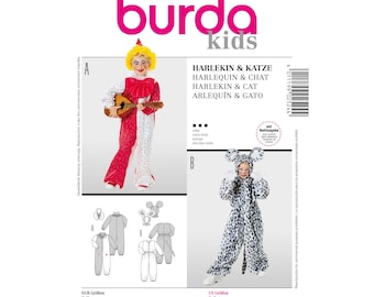 Burda Kids Sewing Pattern - Costume - Harlequin - Cat - No.2524
