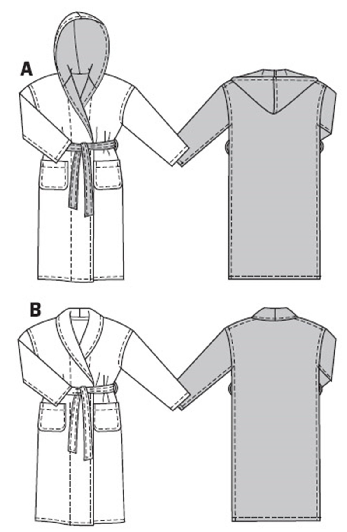 Burda Kids Sewing Pattern - Children's Bathrobe - Bathrobe for Children ...