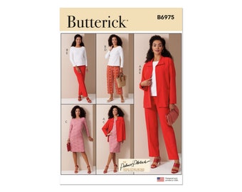 PATRON DE COUTURE Veste Butterick B6948 Y5 18-26 (Taille 44-52) Manuel Allemand EUR 16,89 - FR