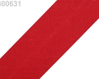 1.20EUR/m , 3m Schrägband, Baumwolle, 30mm, rot