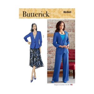 Butterick sewing pattern - B6860 - Women&#39;s trousers, skirt, blazer
