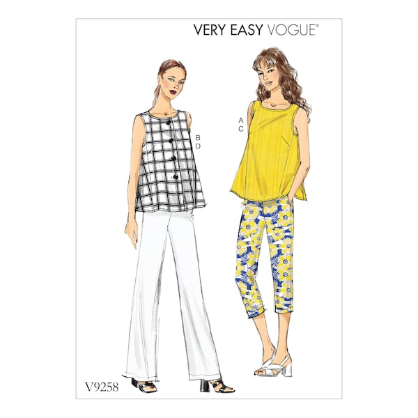 Vogue sewing pattern V9258 - summer set - pants - top