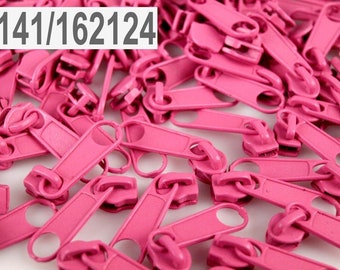 10 x Zipper, for continuous zipper, 3 mm, pink