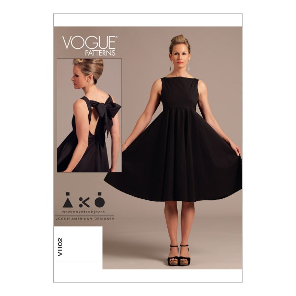 Vogue Schnittmuster V1102 - Kleid - Abendkleid - Cocktailkleid - Designerkleid