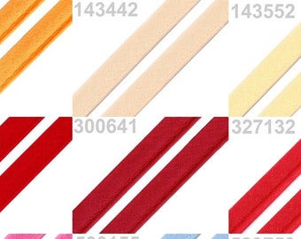 0.58EUR/meter, 5 m piping tape, piping tape, cotton, 12 mm, different colors