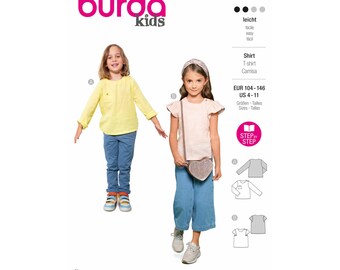 Burda Kids Schnittmuster Nr. 9227 - Shirt - lässige Sommershirts