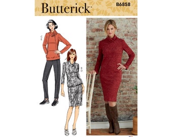 Butterick Schnittmuster - B6858 - Bluse, Kleid, Rock und Hose