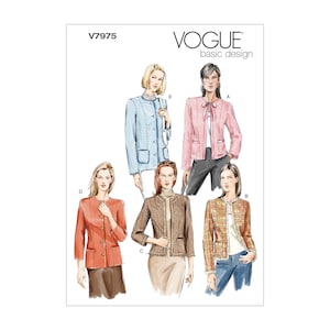 Vogue Sewing Pattern V7975 - Jacket Variations - 5 Models