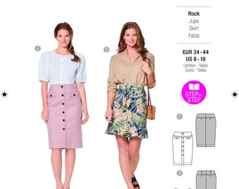 Burda Style sewing pattern - skirt with button placket - 6137