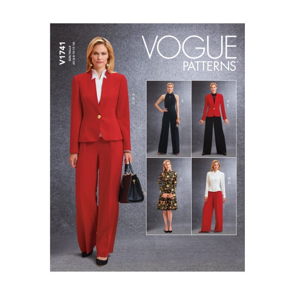 Vogue Schnittmuster V1741 - Kombination - Hosenanzug, Kleid und Overall
