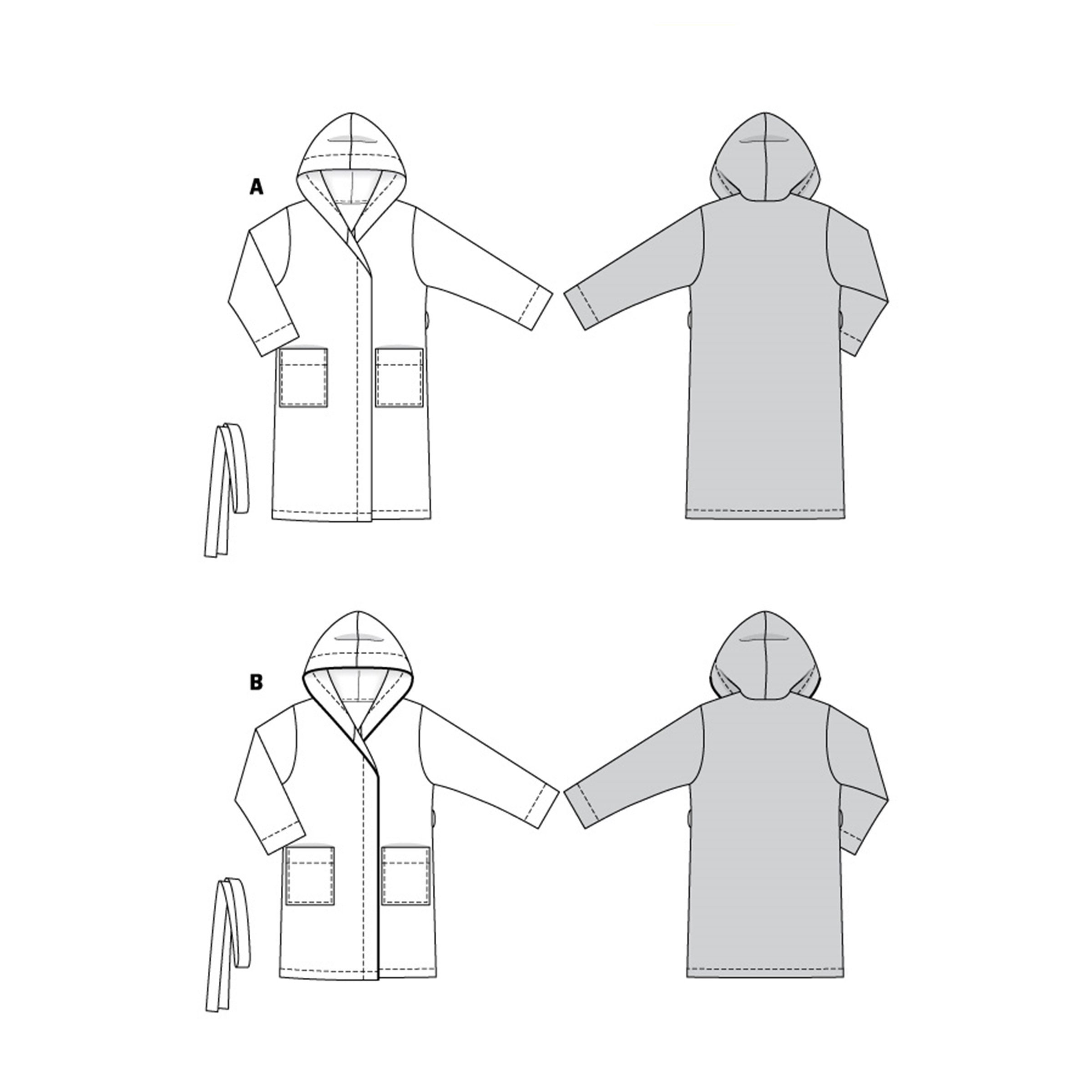 Burda Style Sewing Pattern No. 6094 - Bathrobe With Hood - Patch ...