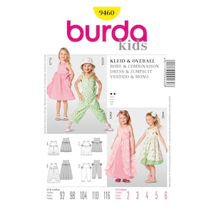 Burda Kids-Schnittmuster - Kleid, Overall - 9460