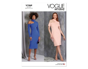 Vogue sewing pattern V1969 - Dress with extravagant neckline