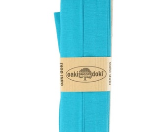 1.50EUR/ meter, 3 m inclined tape, jersey, 20 mm, turquoise, 472