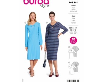 Burda Style Sewing Pattern No. 5861 - Dress - figure-hugging - knot detail