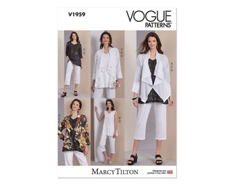 Vogue Schnittmuster V1959 - Damenkombination, Shirt, Bluse, Jacke, Hose