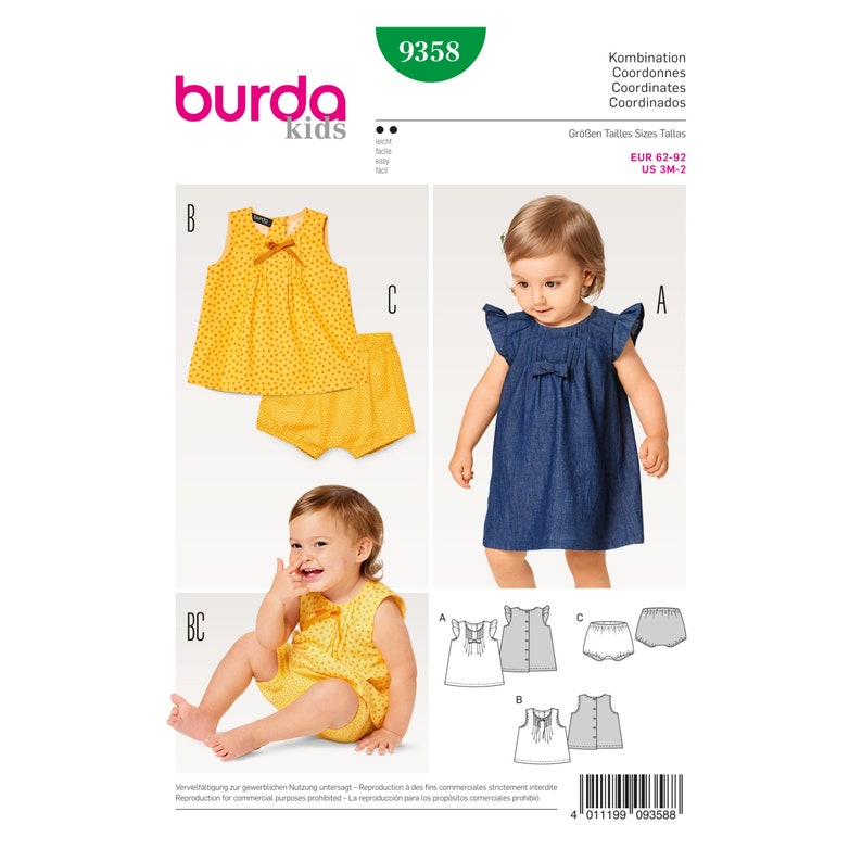 Burda Kids Sewing Pattern Combination 9358 image 1