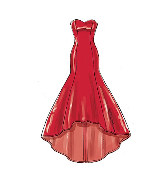 Kleid mit schleppe schnittmuster