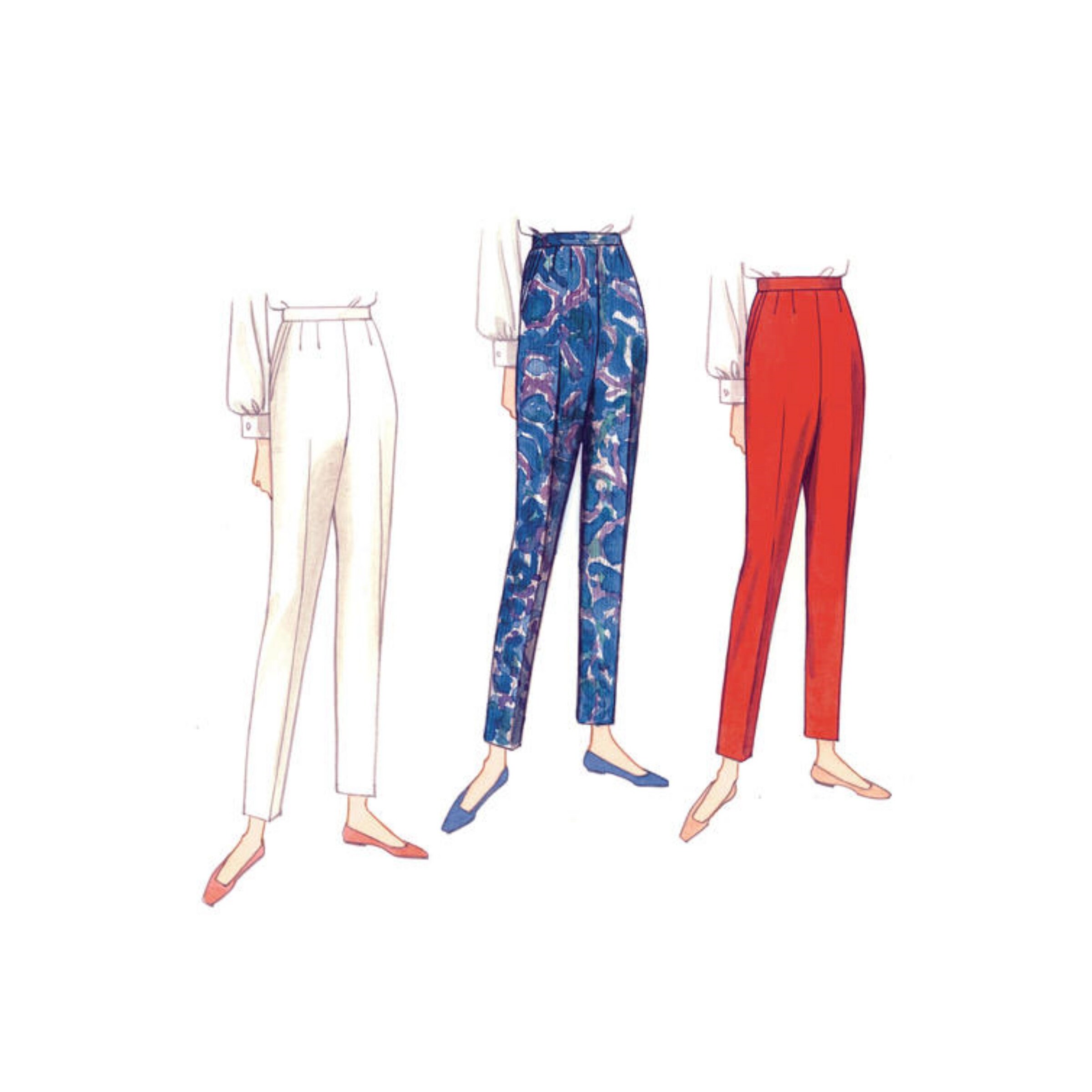 Sewing & Needlecraft Vintage Trouser Variants 60s Style Vogue Pattern