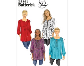 Butterick Schnittmuster - B5861 -Bluse mit Biesen und Reihung