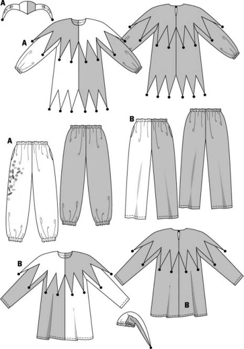 Burda Style Sewing Pattern - Costume - Till - Harlequin - Court Jester ...