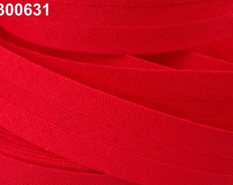 0.90EUR/mètre , biais 3 m, coton, 20 mm, Rouge Feu, 631