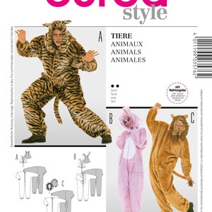 Burda Style Schnittmuster Kostüm Tiere Tiger Löwe Hase Nr.3576 Bild 1